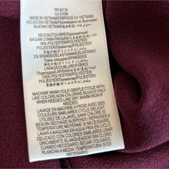 BCBGeneration Womens Sleeveless Plum Midi Dress with Choker Collar Sz 8 - Picture 7 of 8